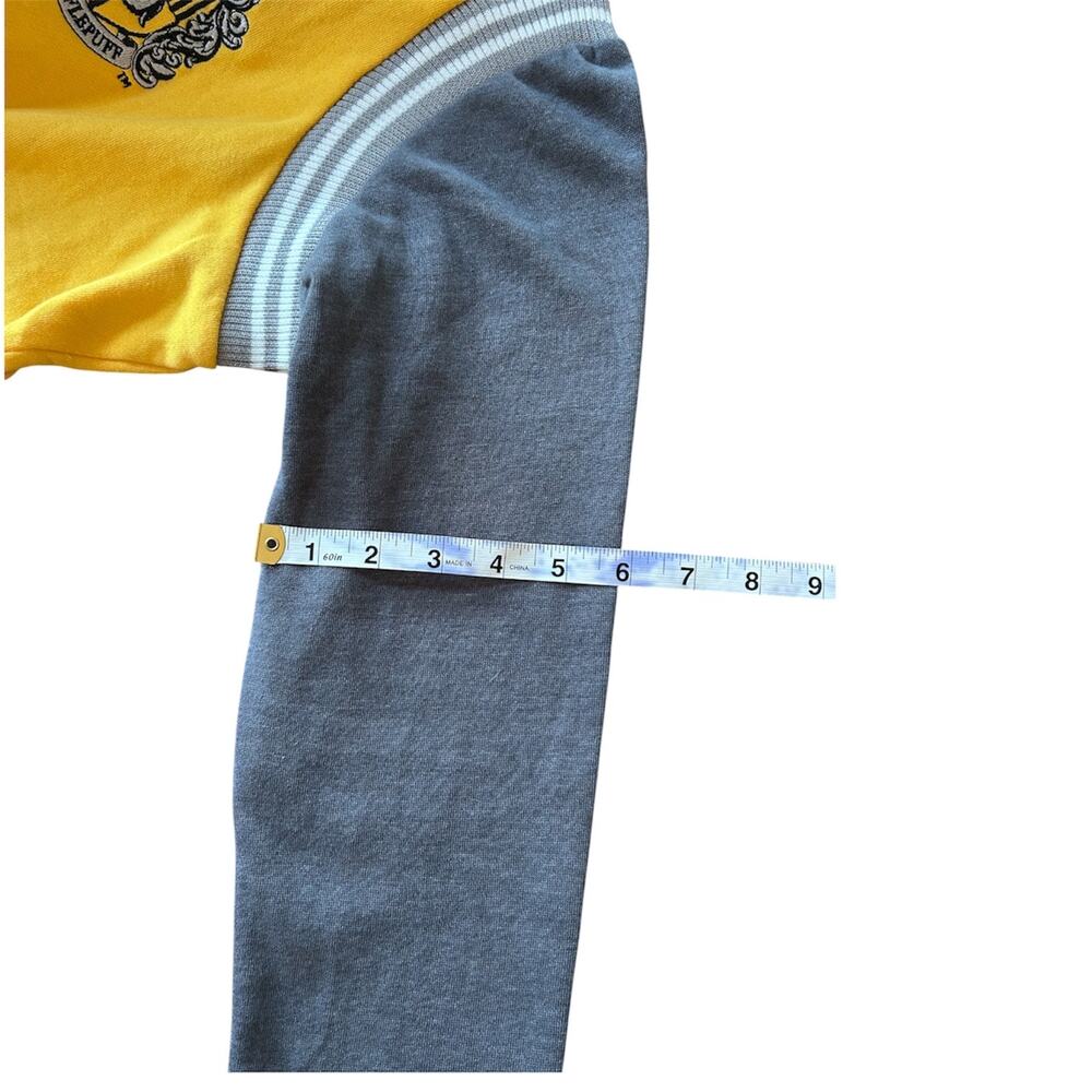 Women’s M Harry Potter Hufflepuff Lightweight Varsity Hogwarts Letterman Jacket - Picture 9 of 10